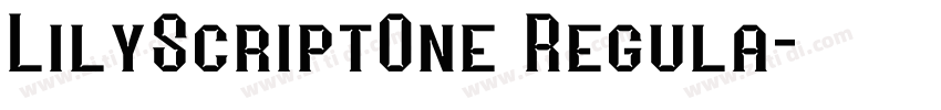 LilyScriptOne Regula字体转换